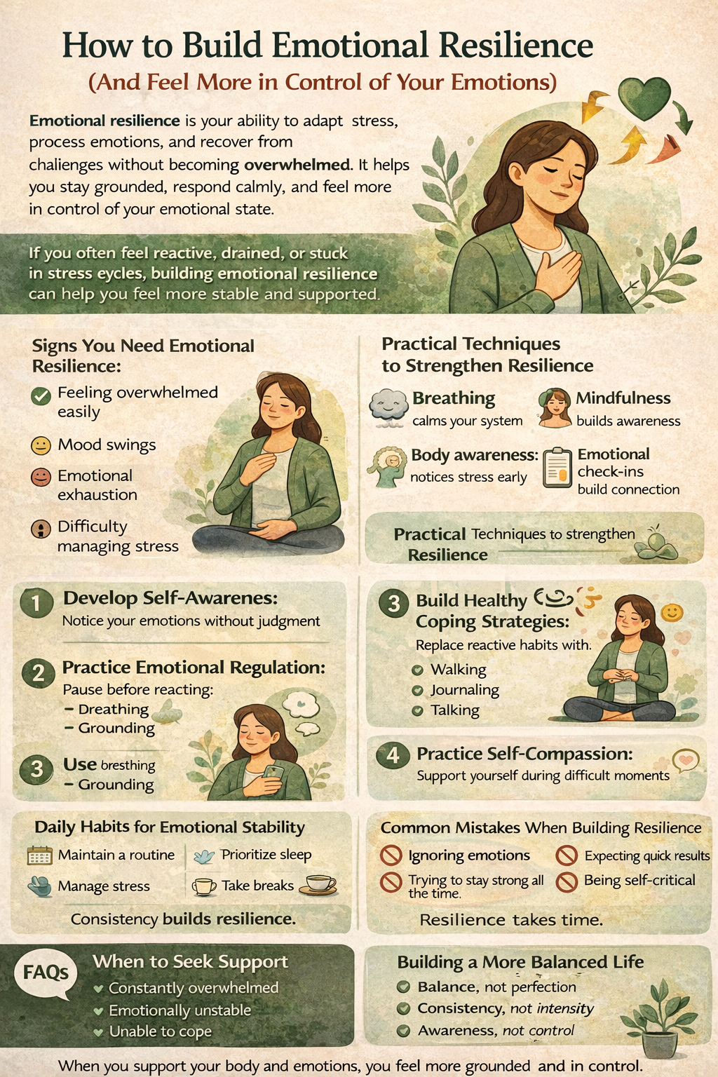 Building emotional resilience infographic