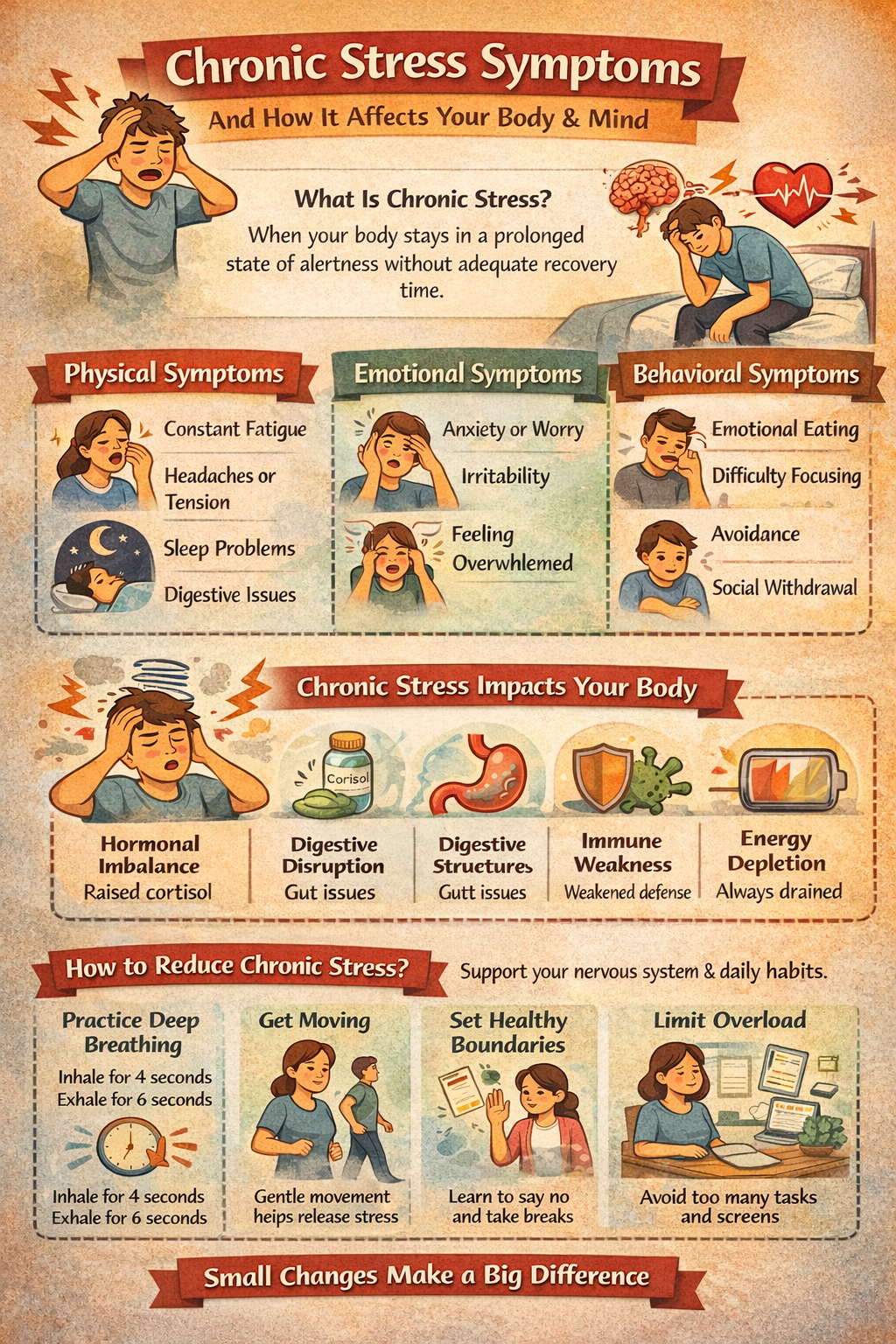 Chronic stress symptoms and solutions