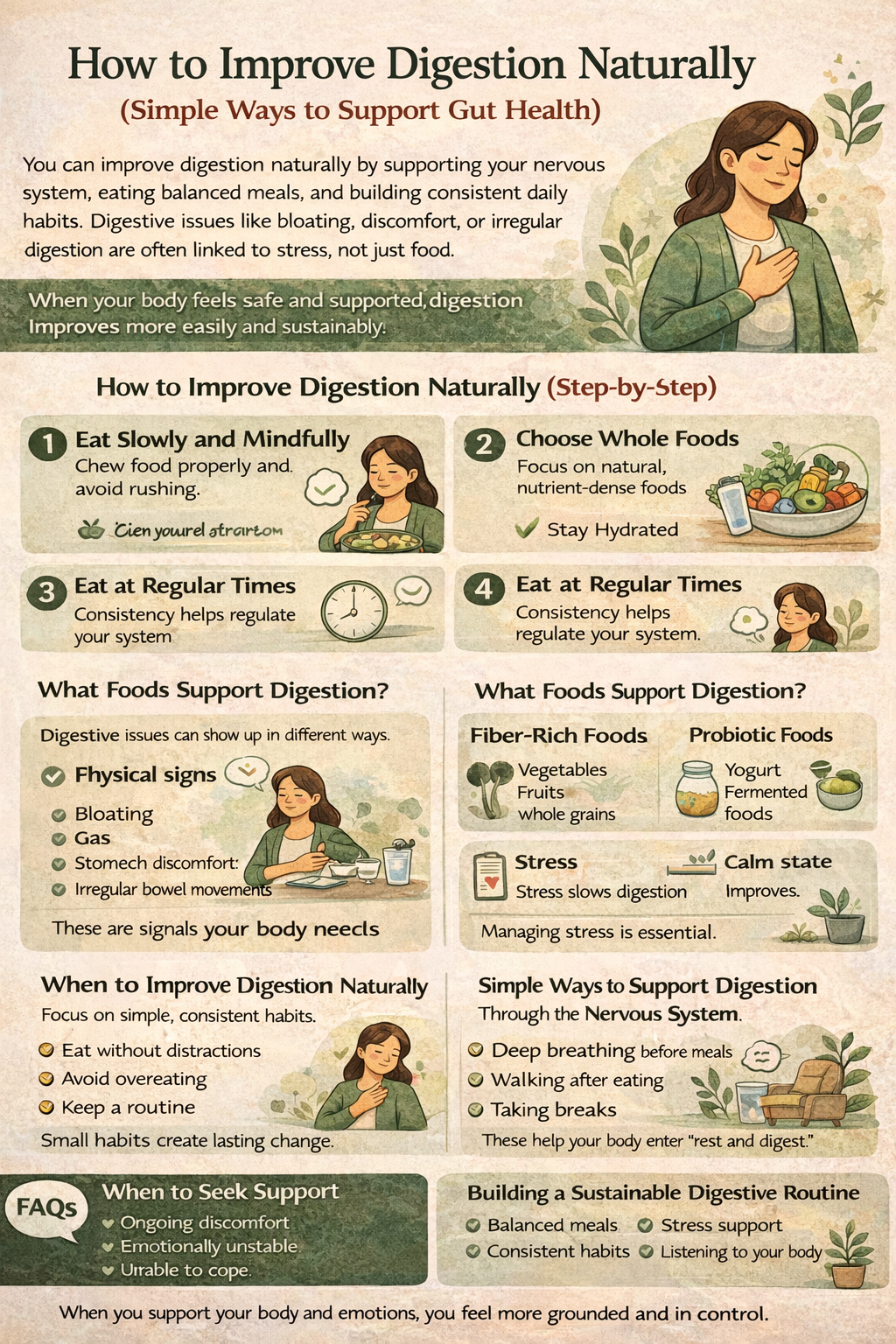 Improving digestion naturally infographic