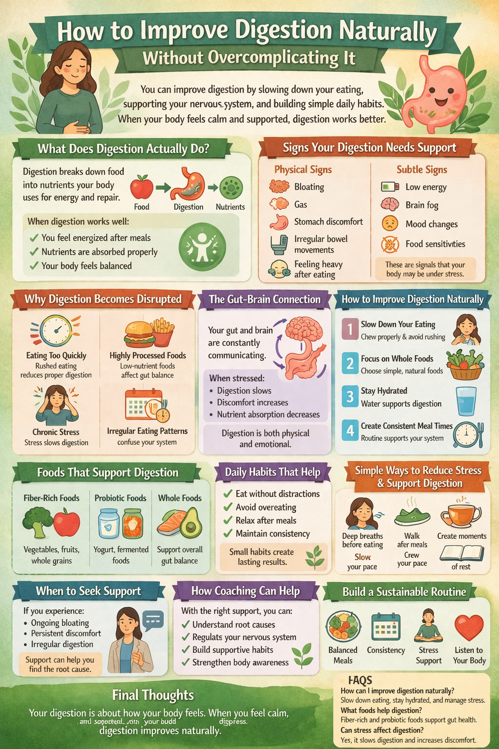 Improving digestion naturally through simple habits