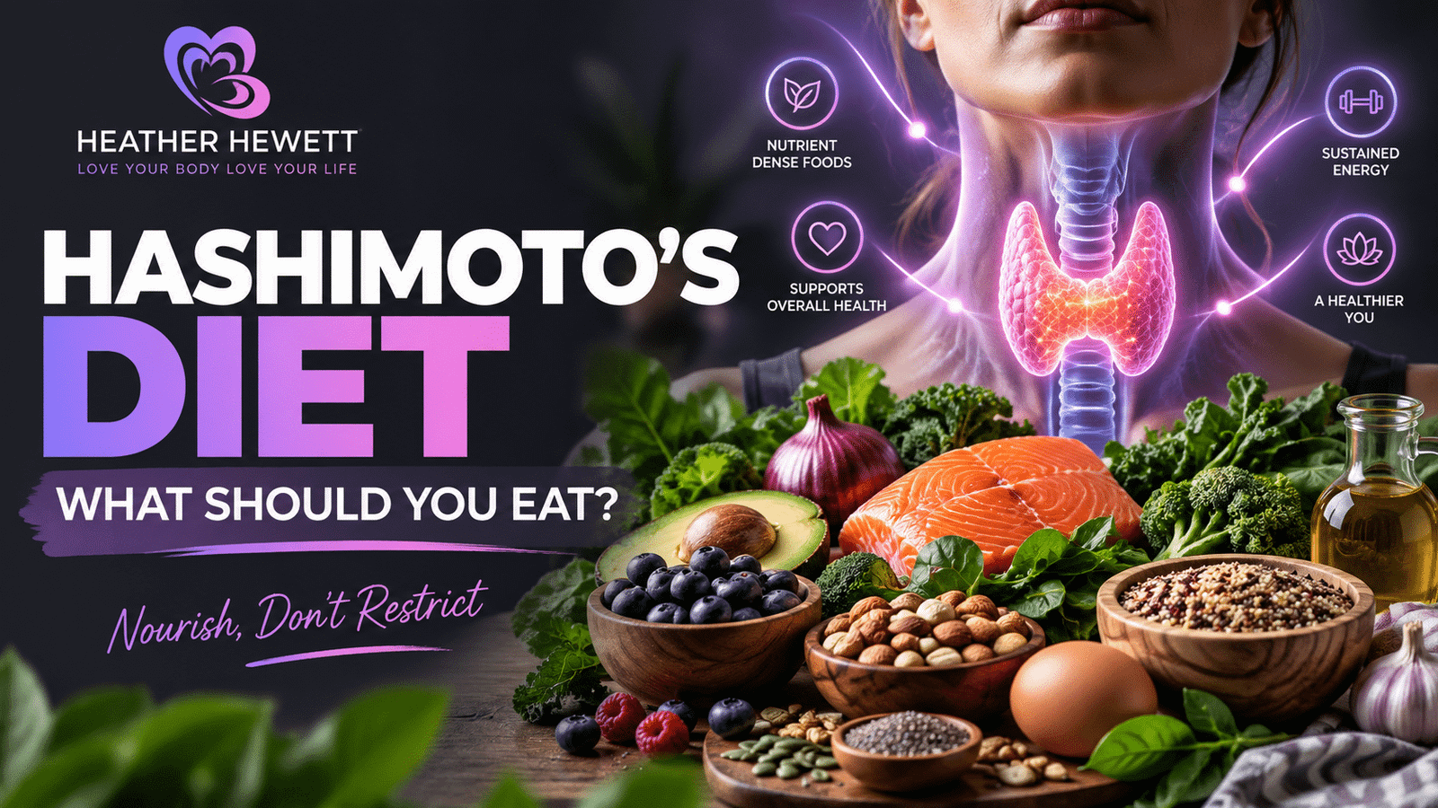 Hashimoto diet foods and what to eat with Hashimoto's, including nutrient-dense foods for thyroid health